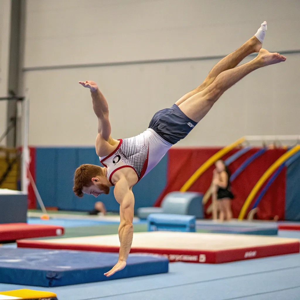 James Carter during a gymnastics routine